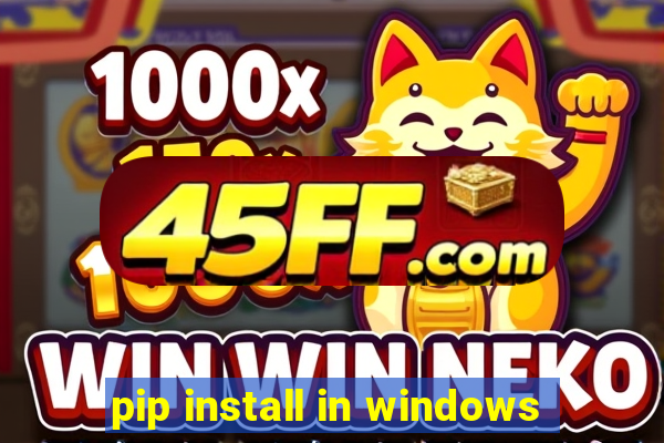 pip install in windows